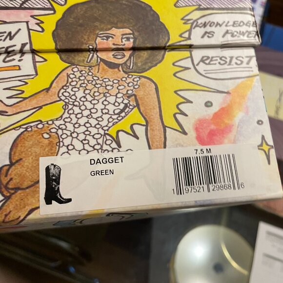 NIB Jeffrey Campbell Dagget Boot Green 7.5 - Picture 2 of 3